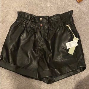 Leather shorts